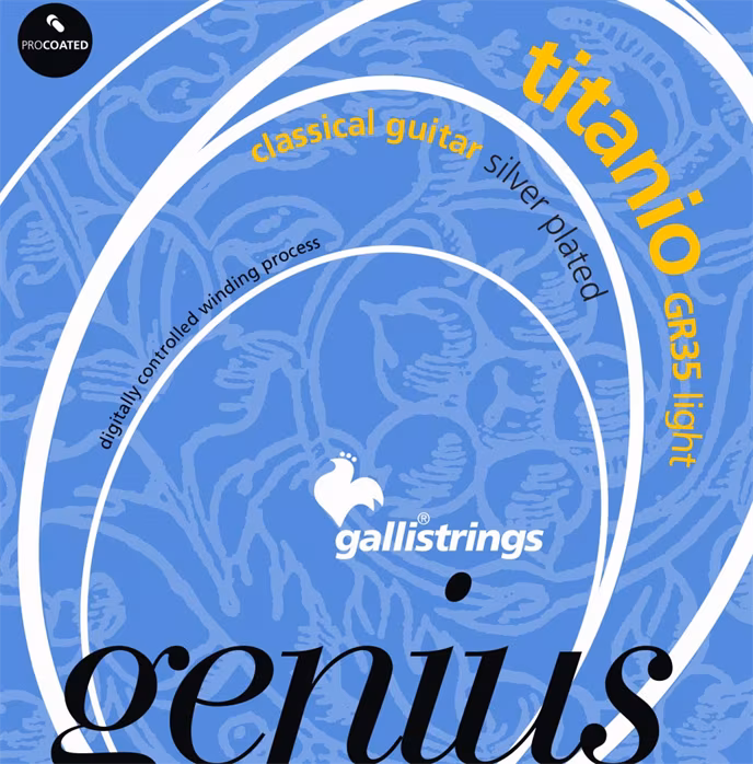 Galli GR35 Genius Titanio Light  - Nylon húrok klasszikus gitárra