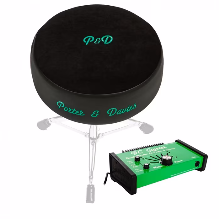 Porter & Davies Gigster with Black Velvet Round Throne - Dobszék