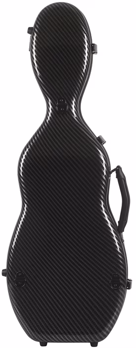 Bacio Instruments Fiberglass Violin Case Cello Style BK - Hegedű tok