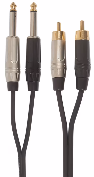 Bespeco ROCKIT Interlink Cable 2x RCA - 2x Jack Mono 1,5 m - Összekötő kábel