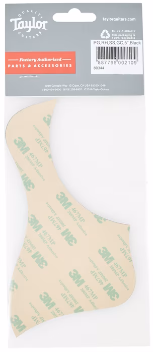Taylor Pickguard GC, 5" Black - Pickguard