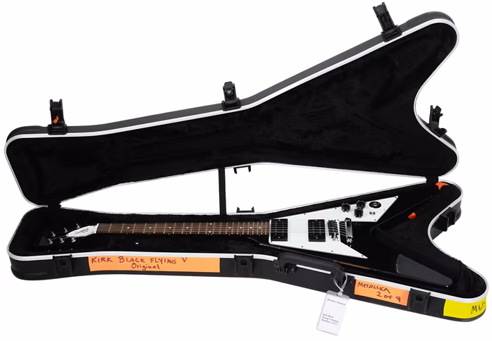 Gibson Custom 1979 Flying V Kirk Hammett Ebony Murphy Lab Replica Aged - Elektromos gitár