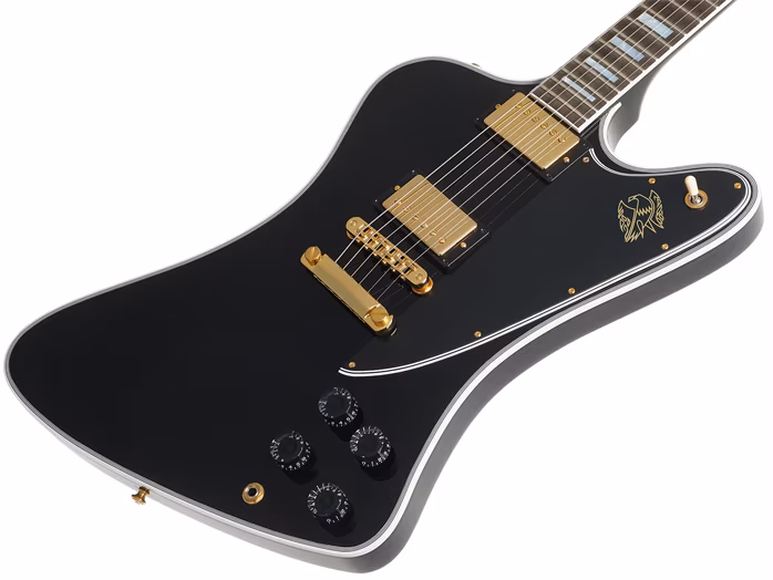 Gibson Custom Firebird Custom w/ Ebony Fingerboard Gloss Ebony - Elektromos gitár
