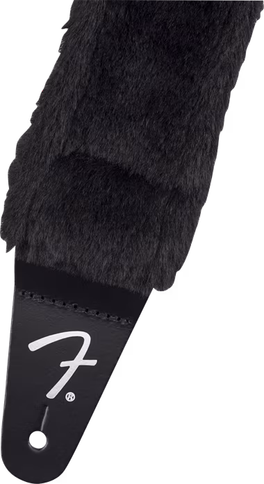 Fender Poodle Plush Strap Black - Gitár hevederek