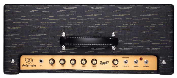 Supro Ambassador Custom Black Gold Scandia - Csöves gitárkombók