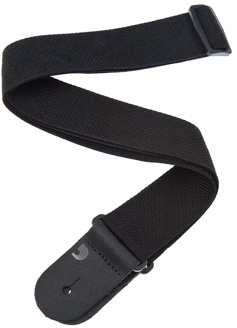 D'Addario Polypropylene Guitar Strap Black - Gitár hevederek