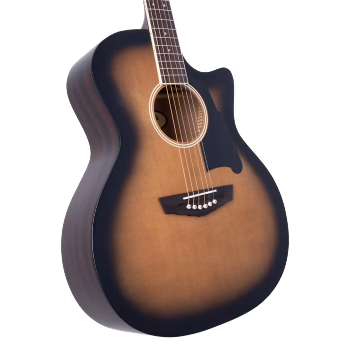 D'Angelico Premier Gramercy Grand Auditorium CE Aged Burst (használt) - Elektroakusztikus gitár