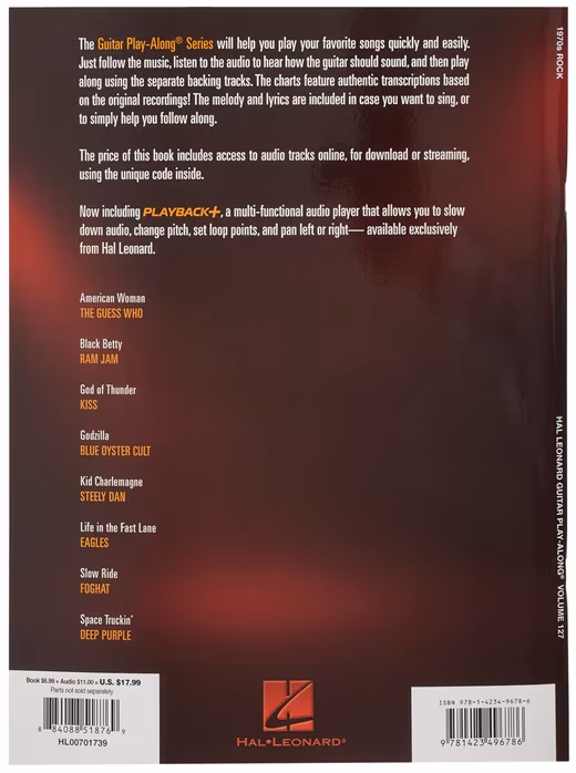 MS Guitar Play-Along: 1970s Rock - Gitár kotta