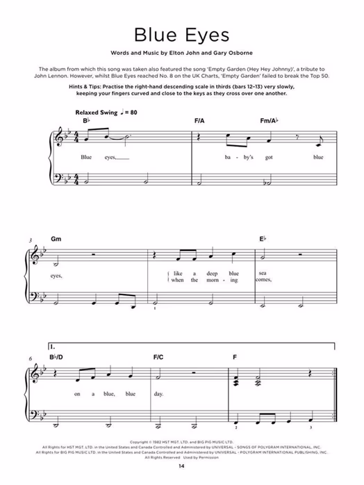 MS Really Easy Piano: 40 Elton John Songs - Zongora kotta