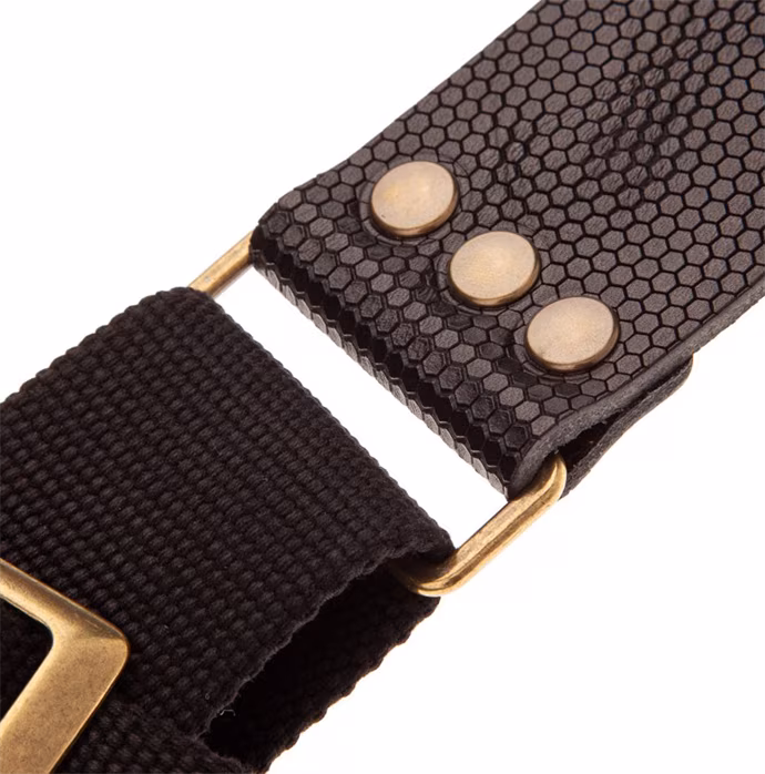 Magrabò Stripe SC Cotton Black / Black 5 cm - Gitár hevederek