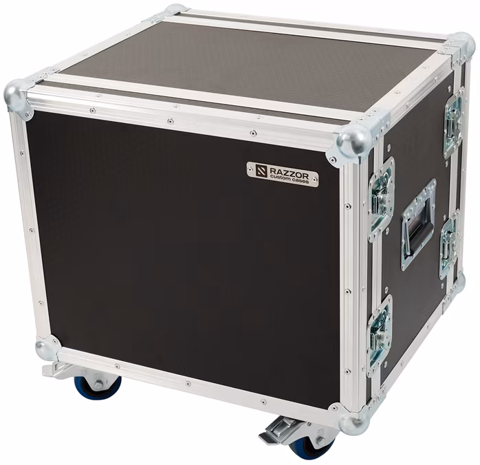 Razzor Cases HEXA 9U rack 320 with suspension, with wheels - Rack case