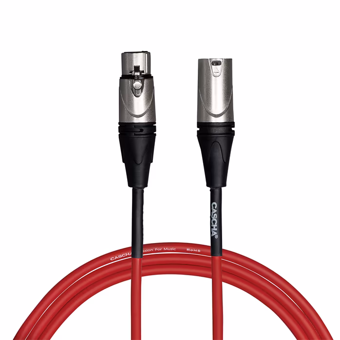 Cascha Advanced Line Mic Cable Red 3m - Mikrofon kábel