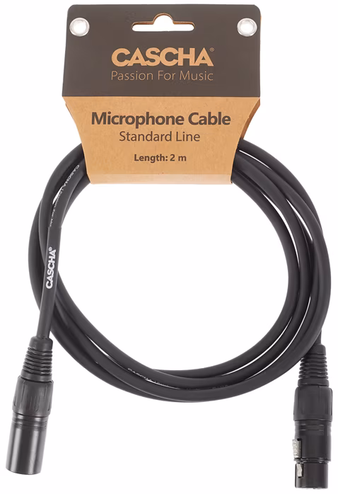 Cascha Standard Line Mic Cable Black 2m - Mikrofon kábel