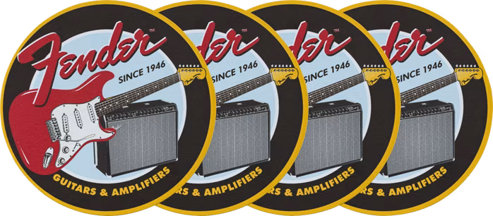 Fender Guitars & Amps Coaster Set - Hullámvasút