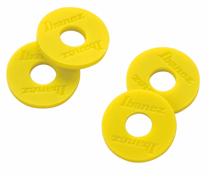 Ibanez Silicone Strap Block 4 Pieces/Set - Yellow - Hevederzár
