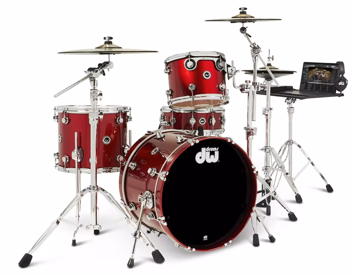 DWe 4-Piece Black Cherry Metallic Lacquer Kit - Elektroakusztikus dobfelszerelés