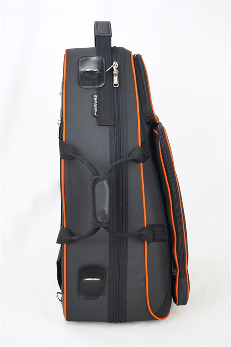 Marcus Bonna MB-5St XL, Black Nylon and Rim Orange with Sheet Music Bag - Vadászkürt tok