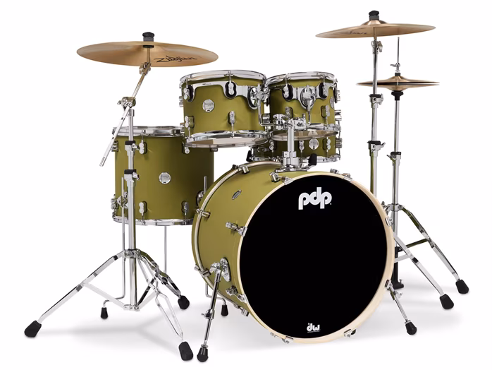 PDP Concept Maple 5 Piece Set Satin Olive Finish Ply - Dobszett
