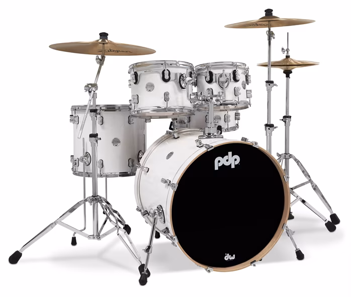 PDP Concept Maple 5 Piece Set Pearlescent White Laquer - Dobszett