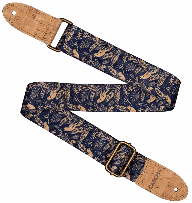 Cascha CUS-VC2 Ukulele Strap Vegan Cork Midnight Birds - Ukulelé heveder