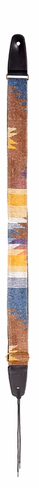 Bespeco Vintage-style Strap Yellow Pattern Wool/Polyester Metal Buckle - Gitár hevederek