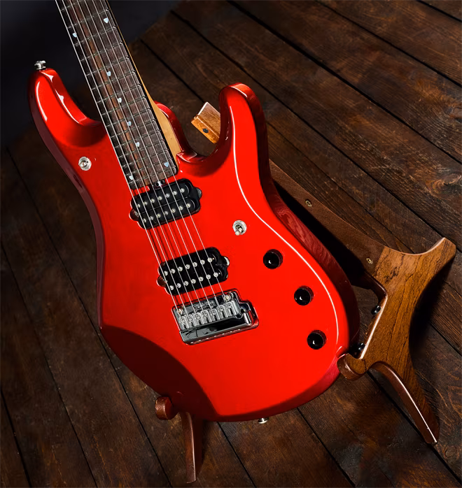Music Man 2006 Petrucci Piezo JP7 Cardinal Red - Elektromos gitár