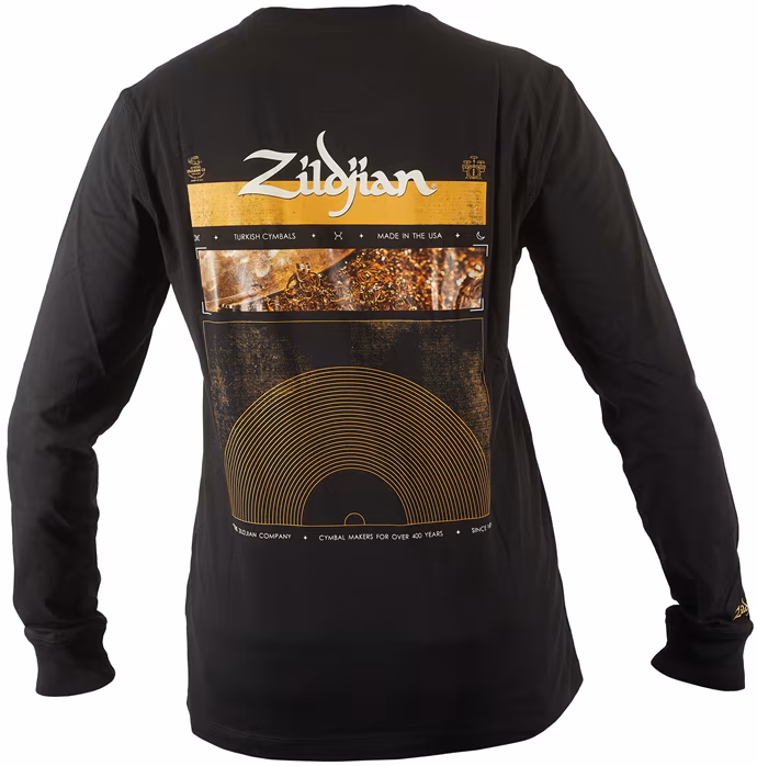 Zildjian Long Sleeve Black Tee 2X - Póló