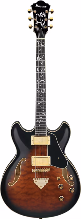 Ibanez AS93QMSP Dark Brown Sunburst - Szemiakusztikus gitár