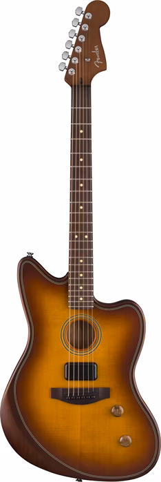 Fender Acoustasonic Standard Jazzmaster HBT - Elektroakusztikus hibrid gitár