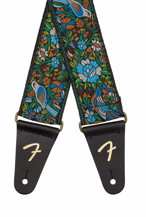 Fender Mosaic Jacquard Strap Green - Gitár hevederek