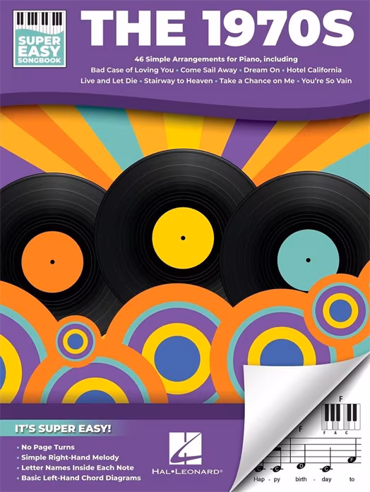 MS The 1970s - Super Easy Songbook - Zongora kotta