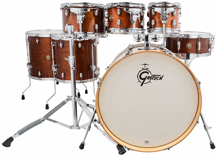 Gretsch Catalina Maple Walnut Glaze Rock Set 7 piece - Dobszett