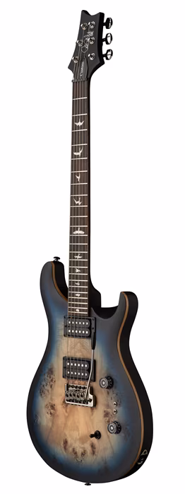 PRS SE Exotic Custom 24-08 Poplar Burl Lake Blue Midnight Burst - Elektromos gitár