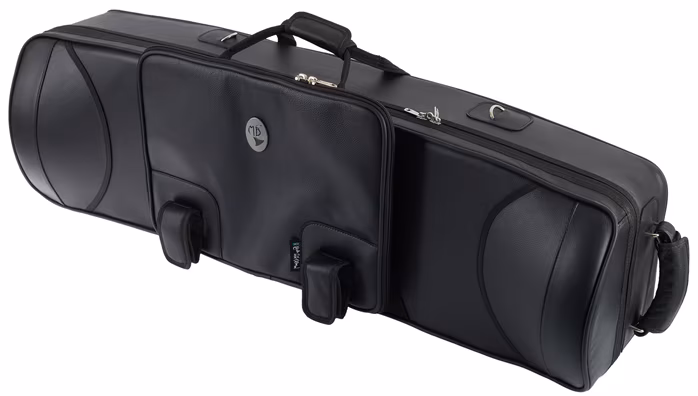 Marcus Bonna MB Double Trombone Case (Tenor and Alto), Black Leather - Trombita duplatok