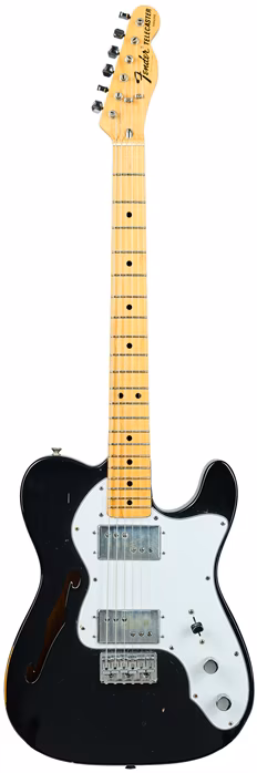 Fender 1974 Thinline Telecaster Custom Color Black - Elektromos gitár