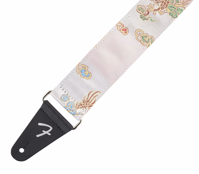 Fender Satin Dragon Strap Ivory - Gitár hevederek