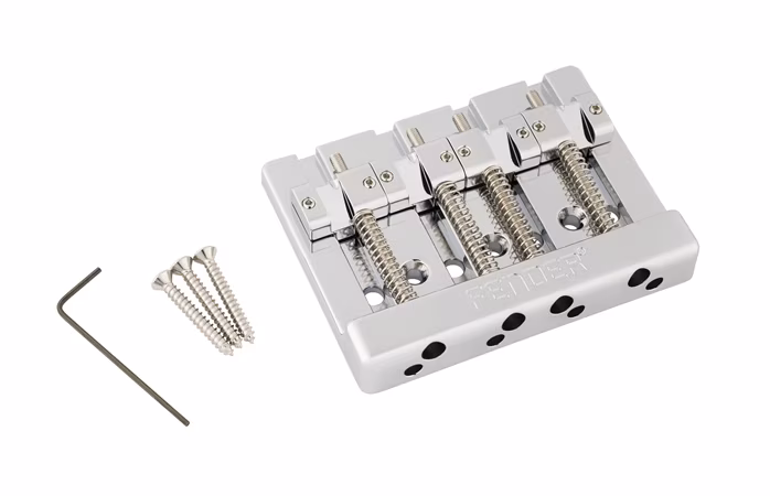 Fender HiMass String-Through Bass Bridge Brass Saddles Chrome - Híd