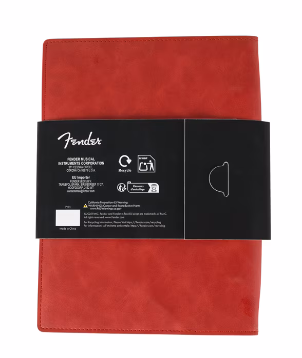 Fender Vegan Leather Music Note Book Dakota Red - Kottafüzet