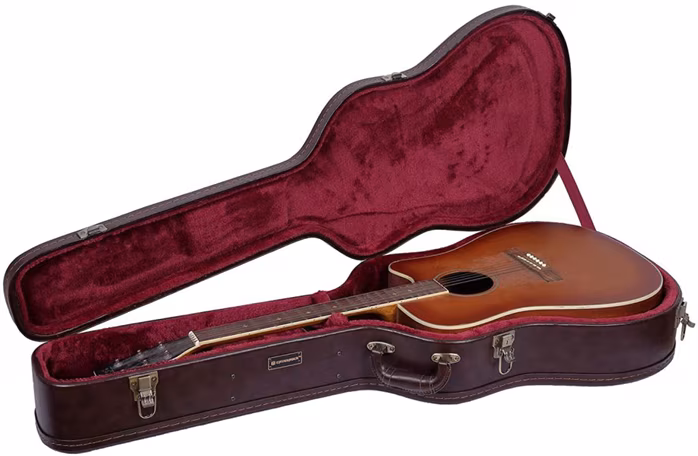 CrossRock CRW600DBR Dreadnought Brown - Akusztikus gitár keménytok