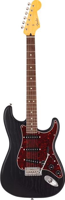 Fender MIJ LE Raw Ash Stratocaster BLK (kicsomagolt) - Elektromos gitár