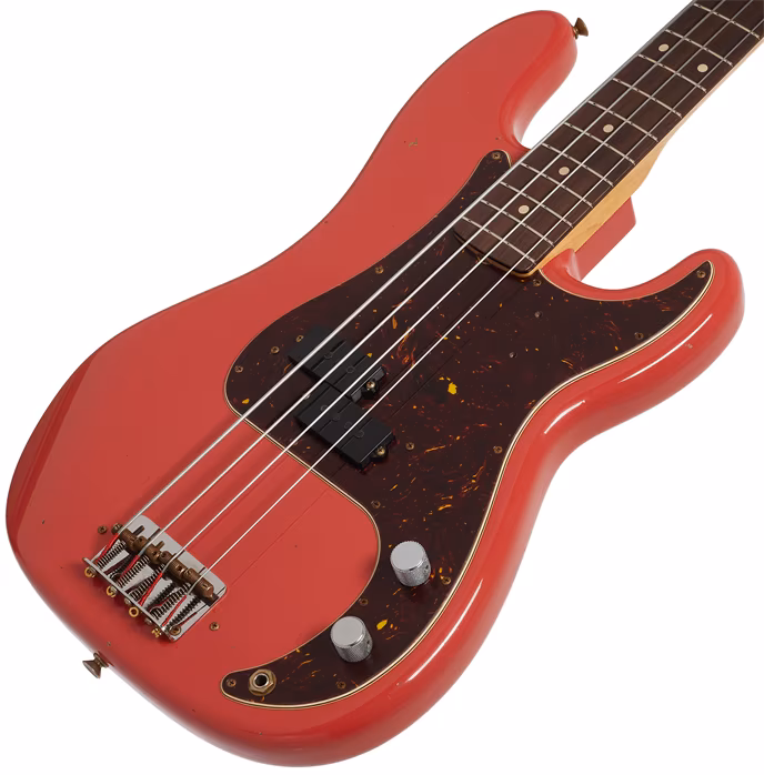 Fender Custom Shop Pino Palladino Signature Precision Bass Fiesta Red over Desert Sand - Elektromos basszusgitár