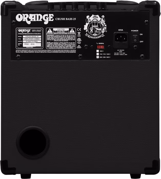Orange Crush Bass 25 Black - Tranzisztoros basszusgitár kombó