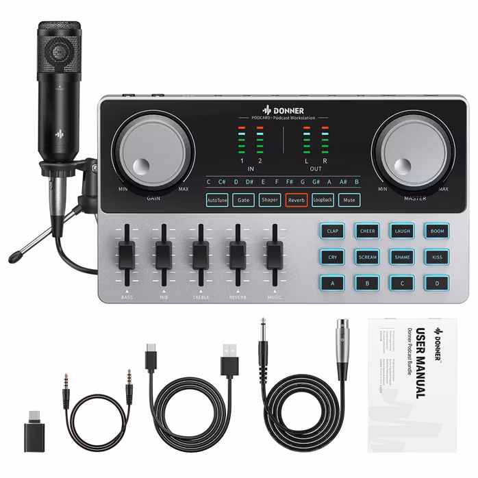 DONNER Podcast Equipment Bundle - Otthoni stúdió csomag