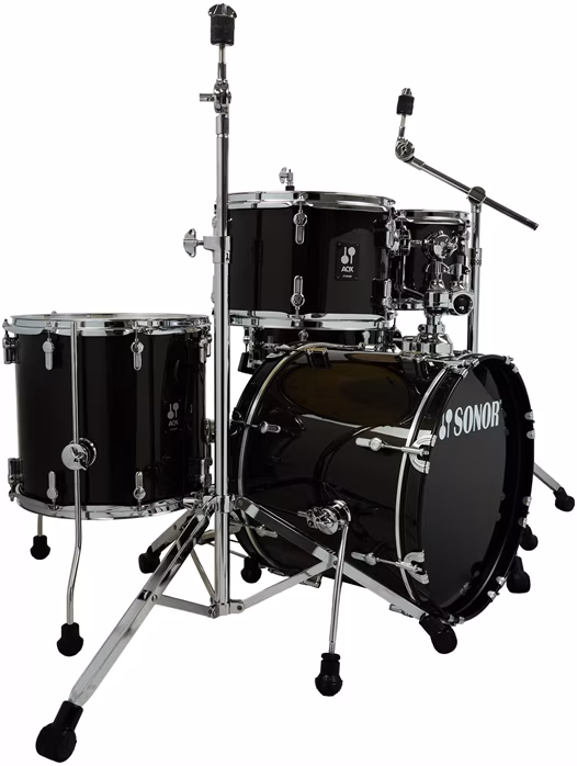 Sonor AQX Kids Black Midnight Sparkle 5 Piece Drum Set (kicsomagolt) - Dobszett