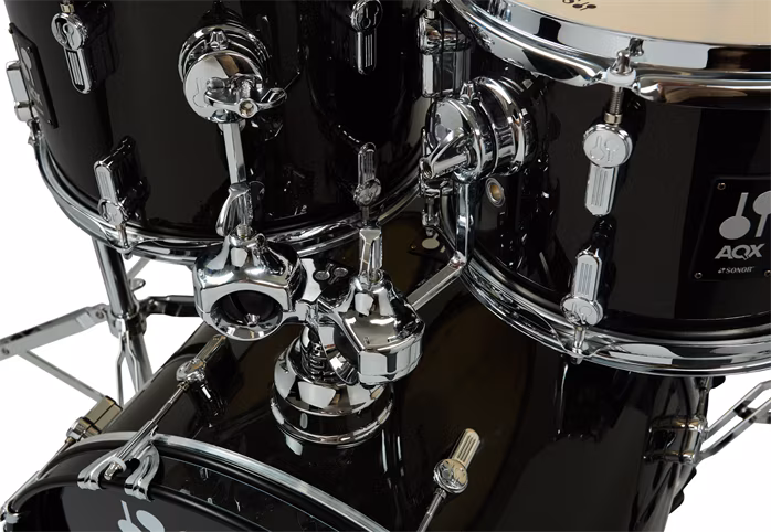 Sonor AQX Kids Black Midnight Sparkle 5 Piece Drum Set - Dobszett