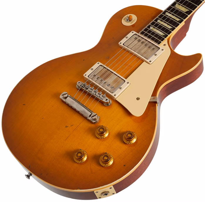 Gibson Custom 1958 Les Paul Standard Reissue Light Aged Lemon Burst (kicsomagolt) - Elektromos gitár