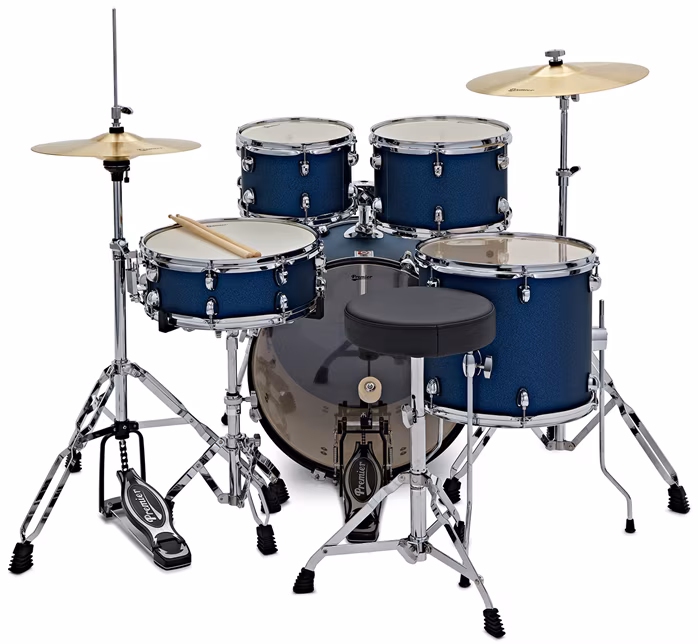 Premier Revolution 20" 5pc Drum Kit Blue Stardust - Dobszett