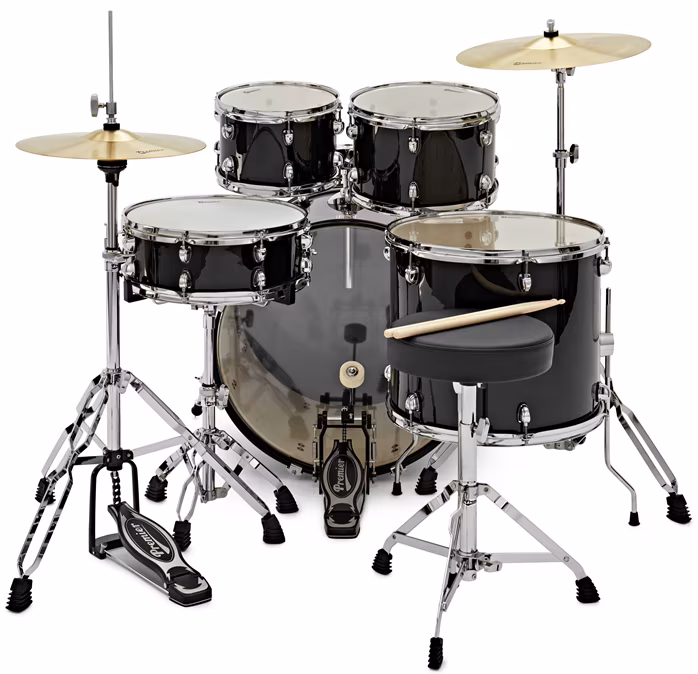 Premier Revolution 22" 5pc Drum Kit Black - Dobszett
