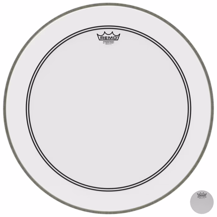 Remo 22" Powerstroke 3 Smooth White - Nagydob bőr