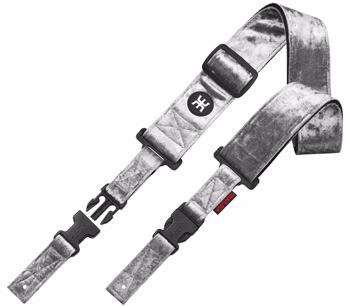 Amumu SNAPLOCK PRO Velvet Silver - Gitár hevederek